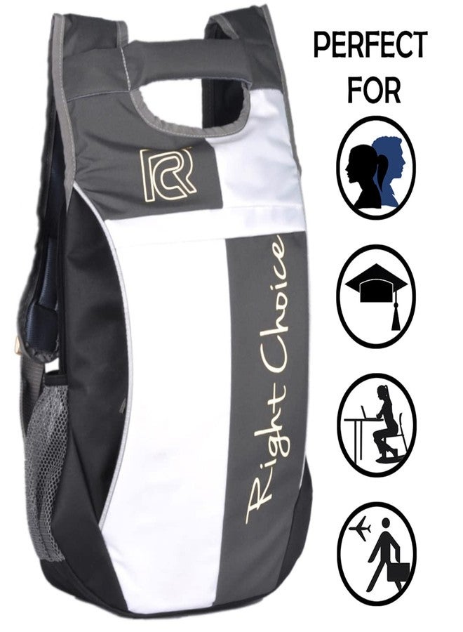 RIGHT CHOICE Standard Backpack Stylish Daily Use Unisex Typography College Bags (2234 Grey) (Medium Size) - Image 2